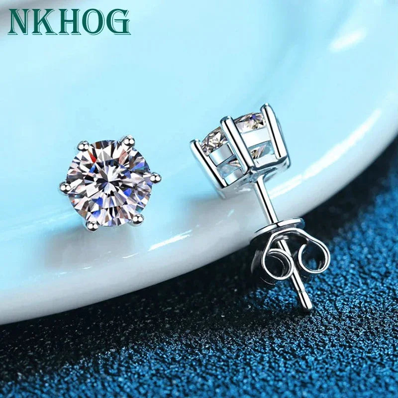 Classic Moissanite Diamond Stud Earrings ATHLEXES