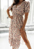 Elegant Floral V Neck Maxi Dress for Women ATHLEXES