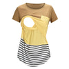 Striped Comfort Nursing Tee for Maternity Bliss ATHLEXES