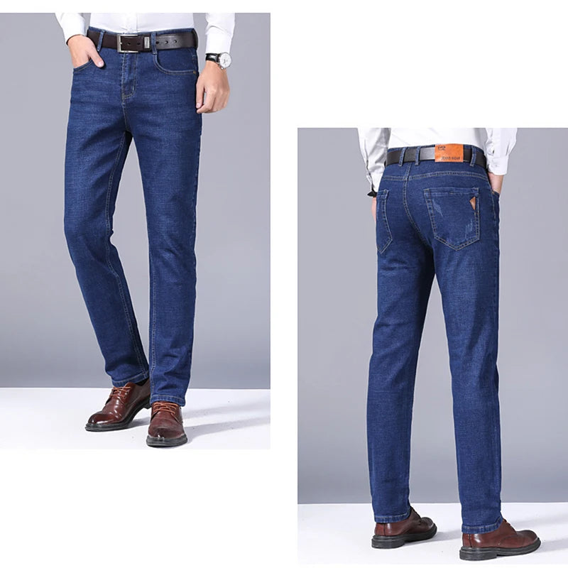 2024 Elite Stretch Loose Fit Denim Trousers for Men ATHLEXES