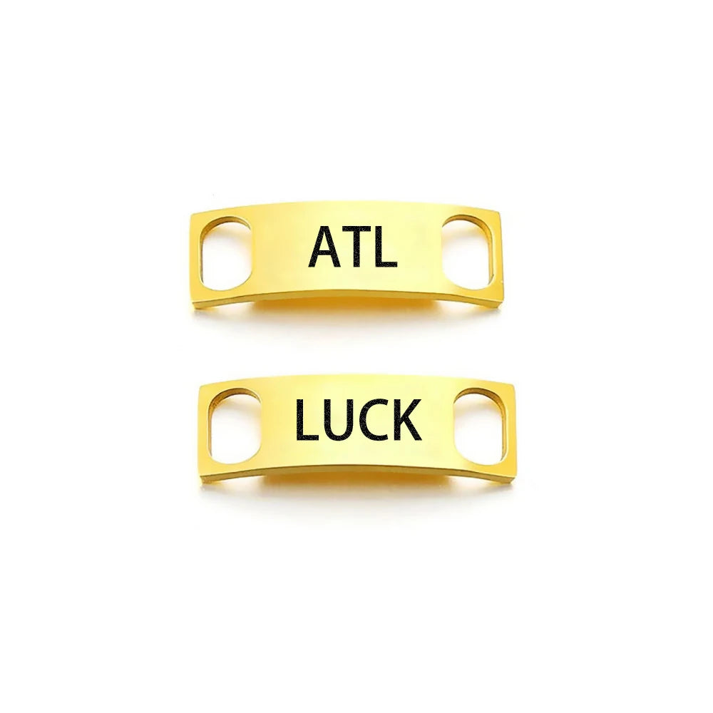 Luxury Personalized Shoe Lace Buckles with Engraved Text ATHLEXES