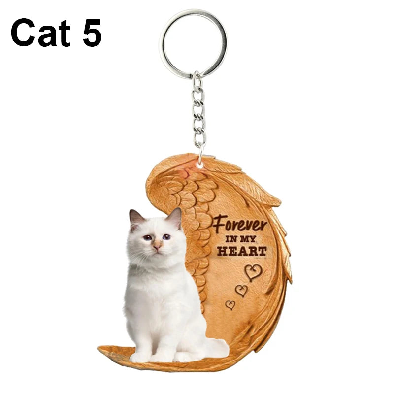 Heartfelt Dog Angel Pendant Keychain ATHLEXES