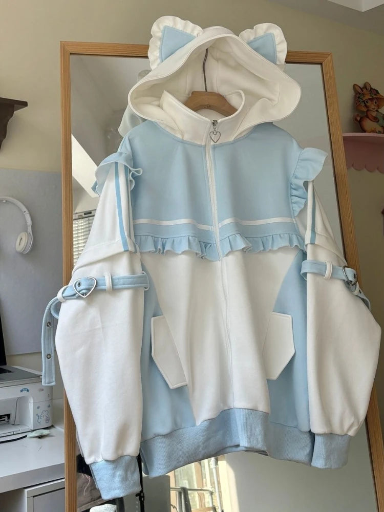 Y2K Cozy Velvet Hooded Jacket for Women ATHLEXES