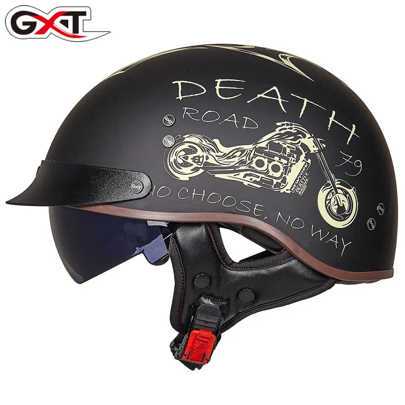 RetroRide DOT Certified Half Helmet ATHLEXES