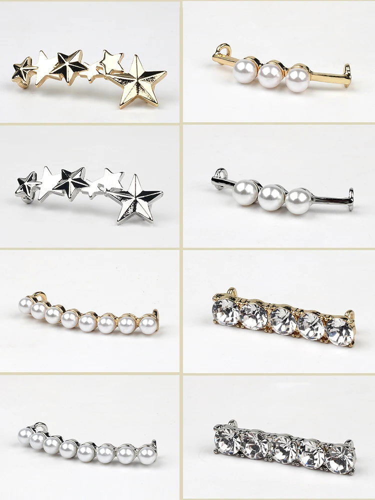 GlamLace Pearl Rhinestone Shoelace Buckle Charm Accessories ATHLEXES