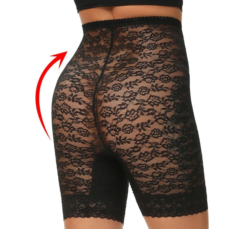 Lace Flat Belly Shaping Panties Sexy Seamless High Waist Boxers for Women Tummy Control Shapewear Butt Lifter Shorts Colombianas ATHLEXES