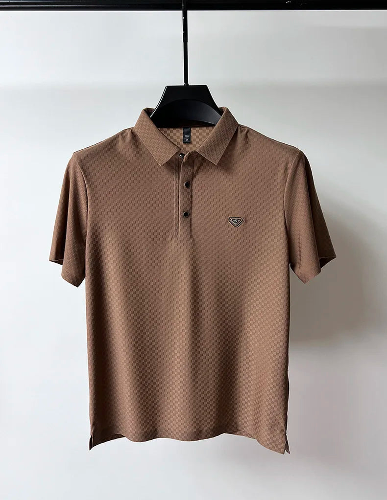 SilkCool Men's Polo: Luxury Summer Short Sleeve Shirt ATHLEXES