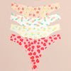 FINETOO 4Pcs Ultra Soft Leopard Print Thongs Comfort Lingerie ATHLEXES