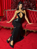 Velvet Glam Sequin Backless Party Dress ATHLEXES
