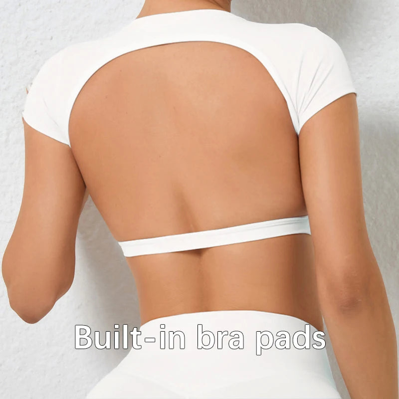 BreezeFit Backless Yoga Crop Top for Women ATHLEXES