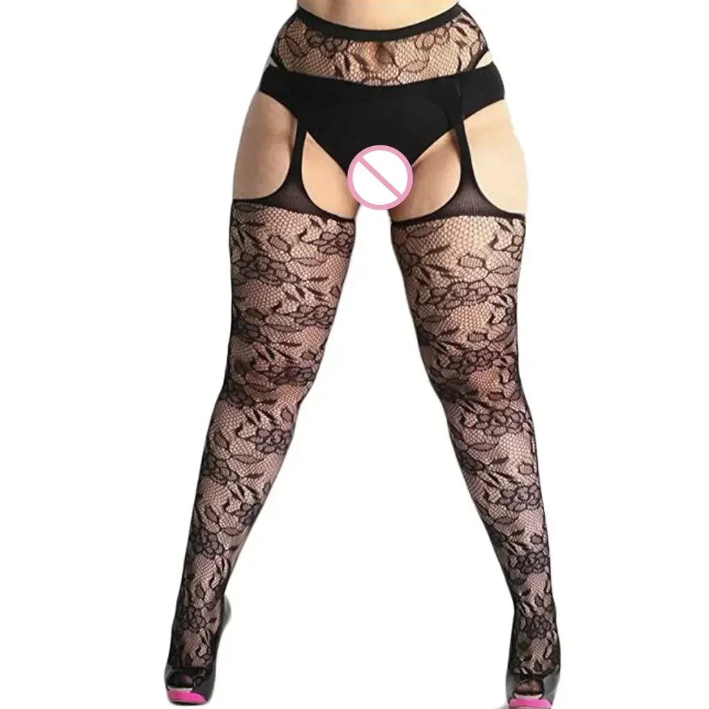 Luxe Lace Plus Size Stay-Up Thigh High Socks ATHLEXES