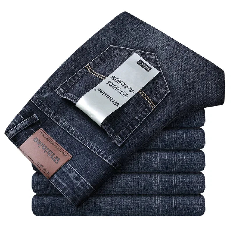 Classic Blue Black Stretch Denim Jeans for Men ATHLEXES