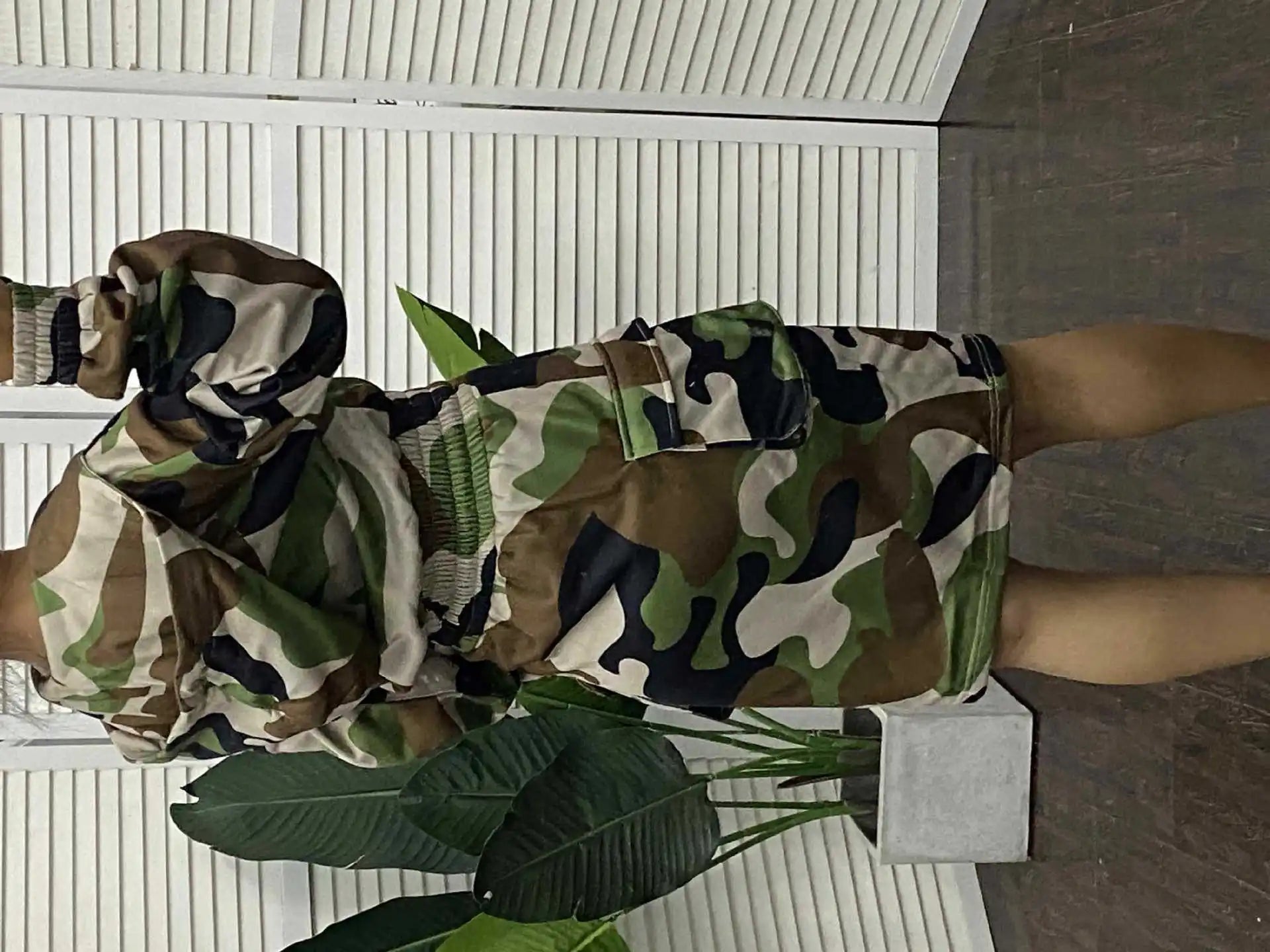 Plaid Hoodie Dress with Drawstring Detail ATHLEXES