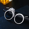 Newshe Elegant 925 Silver Halo Wedding Ring Set ATHLEXES