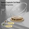 Space Capsule Cat Bed All Seasons Universal Kitten Nest Cat Furniture Pet Accessories for Kitty Cat Hammock Cat House Easy Clean ATHLEXES