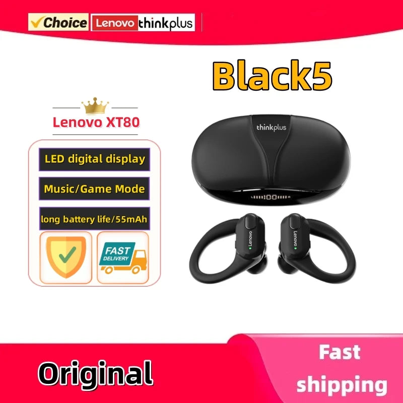 Lenovo XT80 Sports Wireless Earphones with LED Display ATHLEXES
