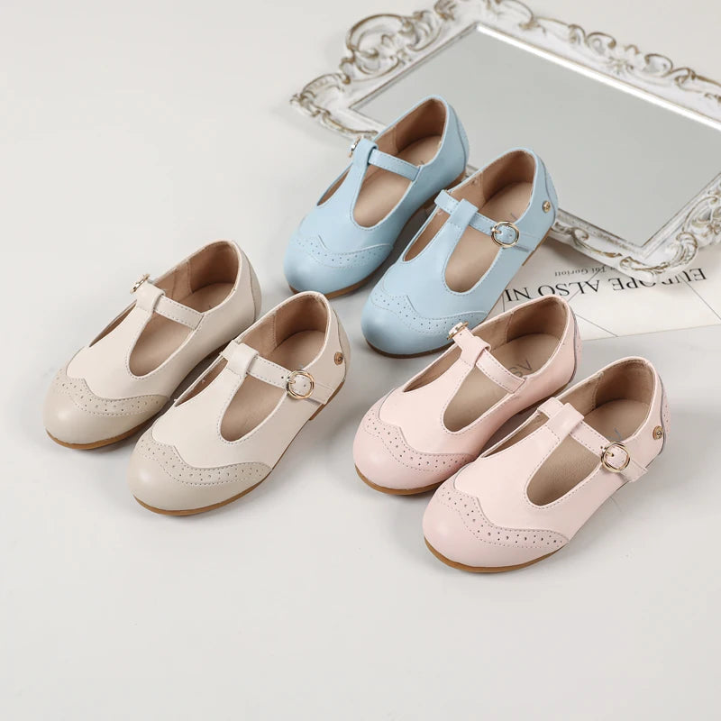 Princess Belle Kids' Mary Jane Leather Flats ATHLEXES