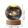 Galactic Saturn Crystal Ball with Wooden Base ATHLEXES