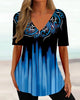 WaveCurve 3D Print V-Neck Tee ATHLEXES