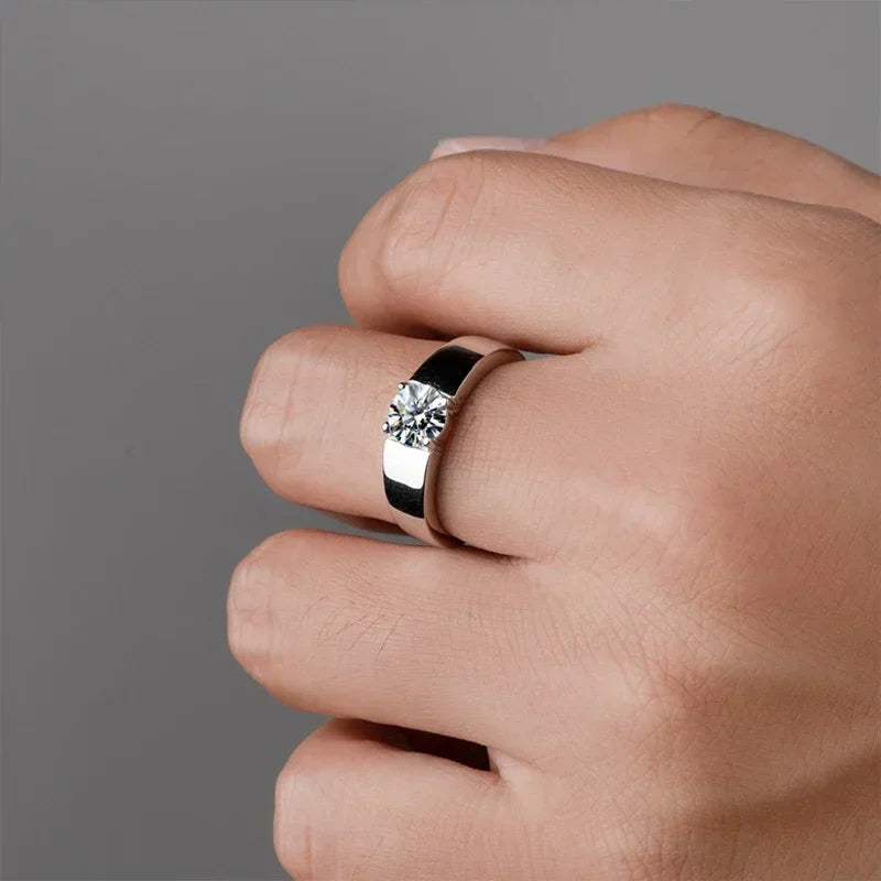 Elite Emerald-Cut Moissanite Men's Ring ATHLEXES
