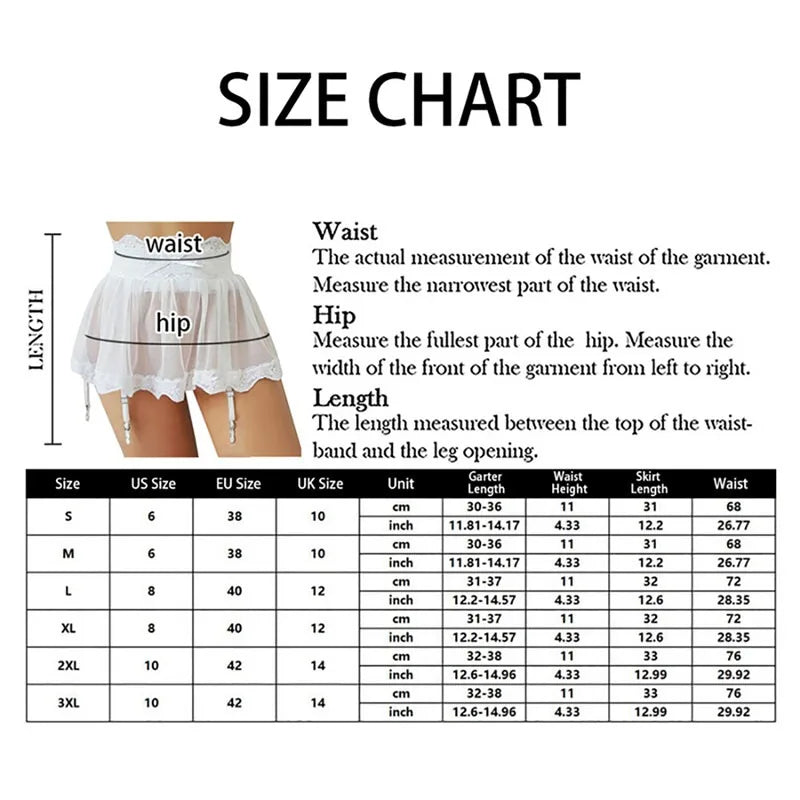 Seductive Sheer Lace Black Lingerie Skirt for Women ATHLEXES