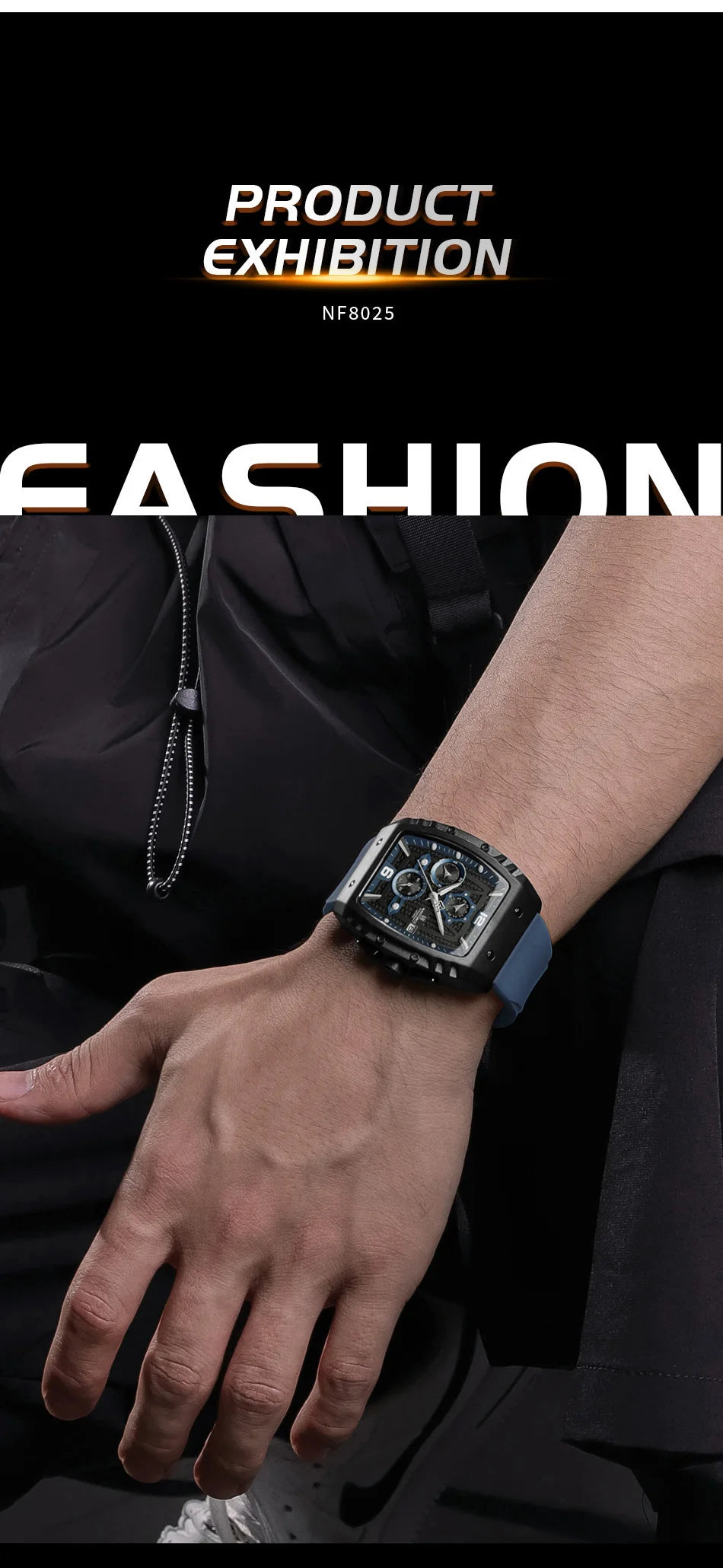 NAVIFORCE NF8025 Waterproof Sport Chronograph Watch ATHLEXES