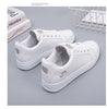 Elegant Lace-Up Women’s Embroidered White Sneakers ATHLEXES