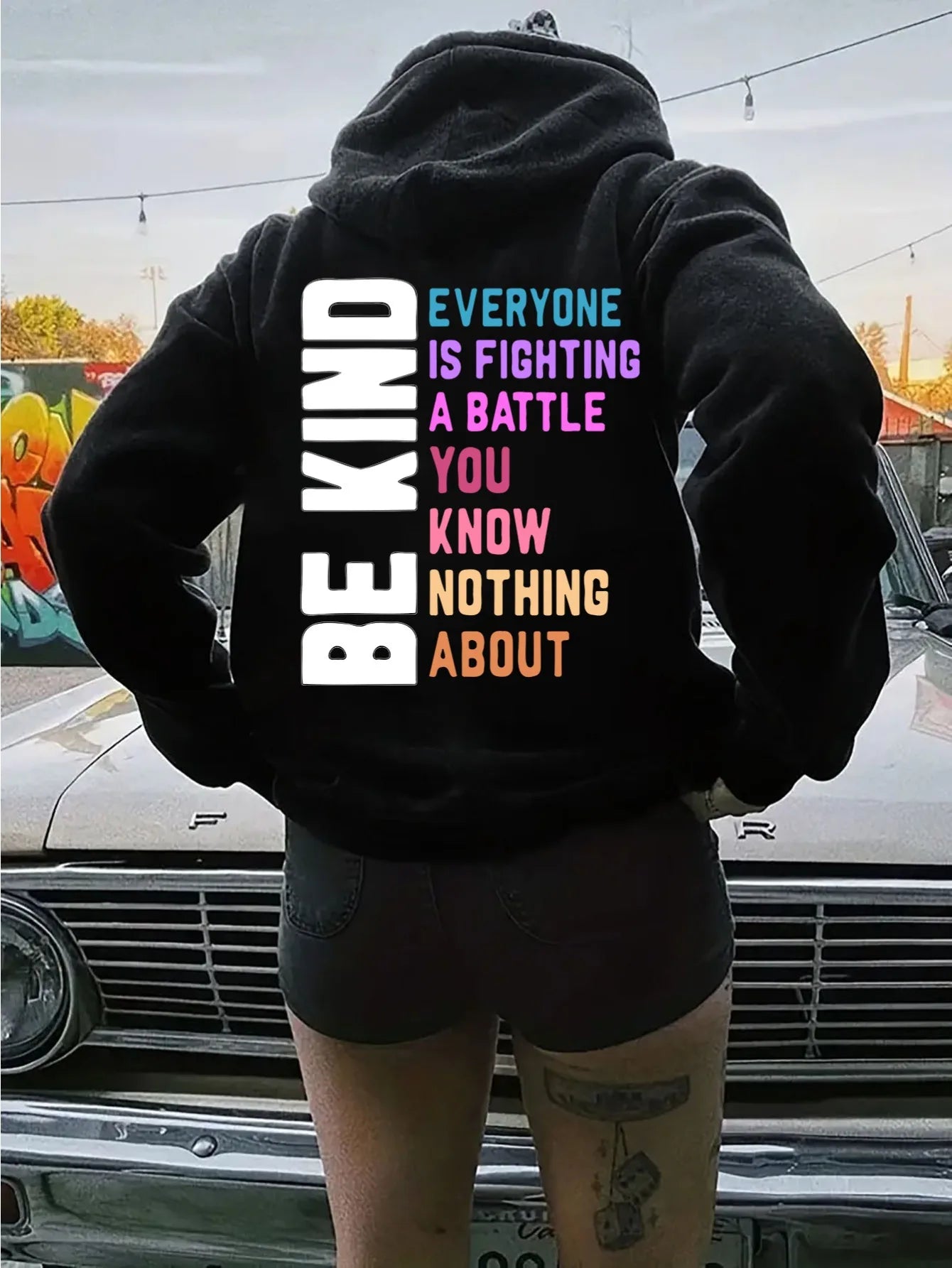 Be Kind Harajuku Fleece Hoodie for Women ATHLEXES