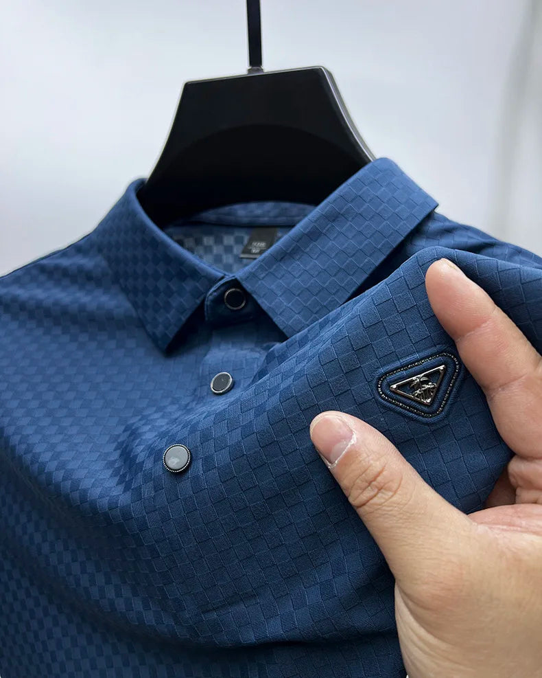 SilkCool Men's Polo: Luxury Summer Short Sleeve Shirt ATHLEXES