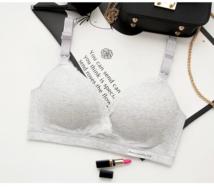 Cotton Comfort Wirefree Nursing Bra for Moms ATHLEXES