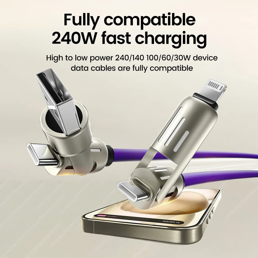 UltraCharge 240W 4 in 1 Fast Charging Cable ATHLEXES