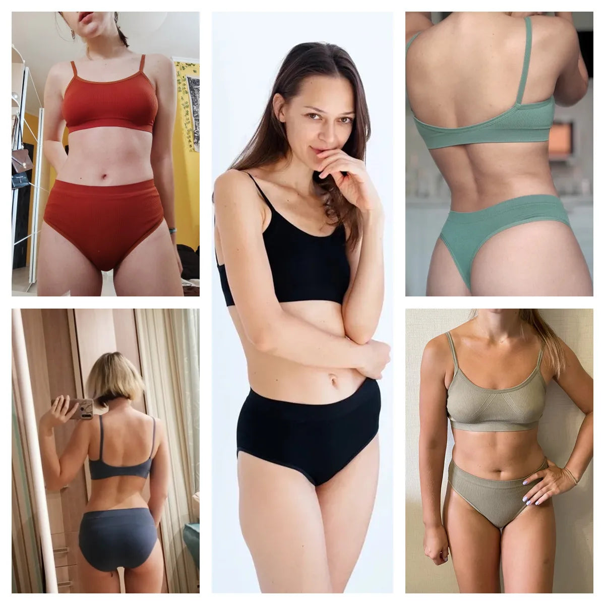 Women Seamless Bras Panties Set Sports Crop Top Briefs ATHLEXES