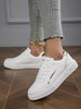Chic Heighten Faux Leather Lace-Up Skate Sneakers ATHLEXES