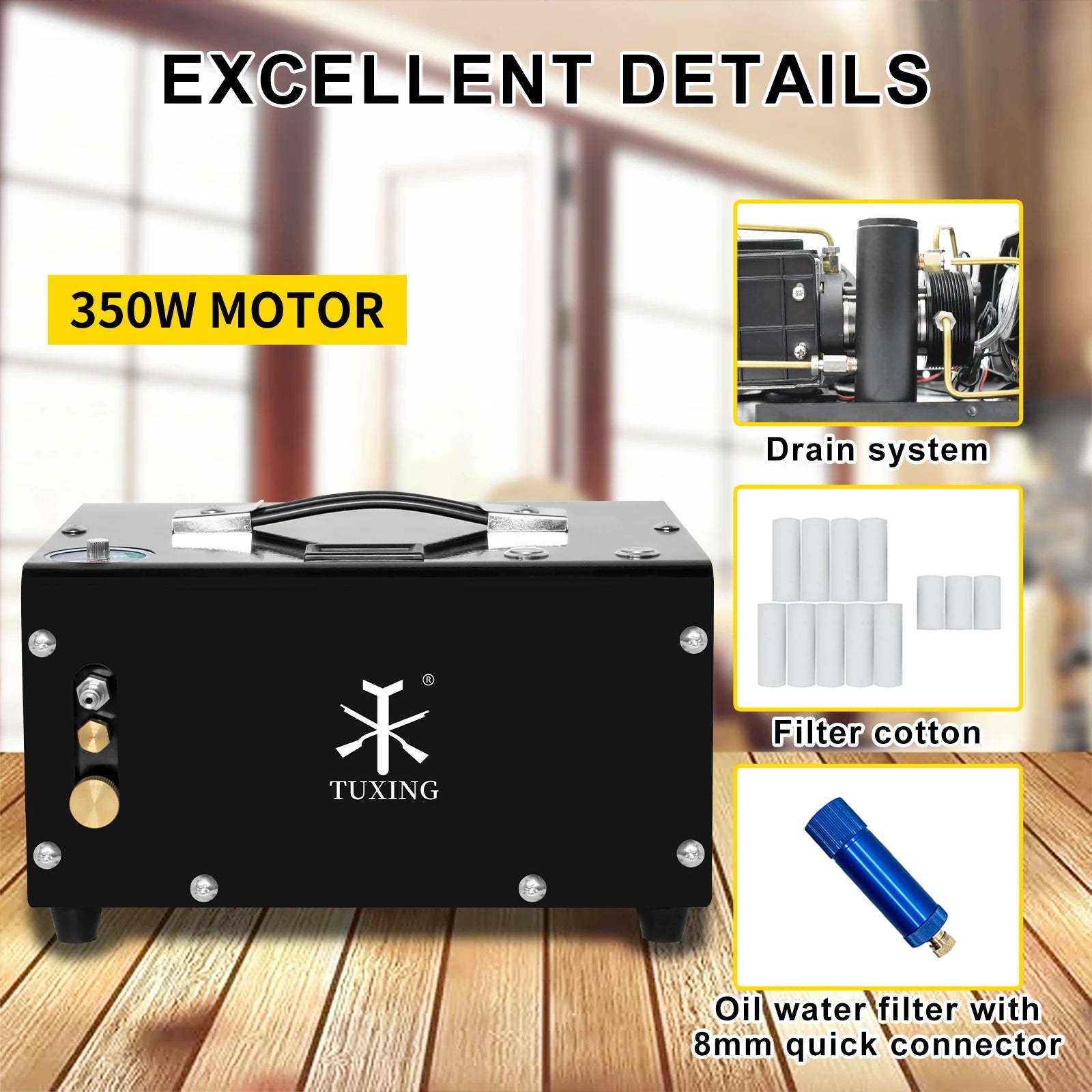 TUXING 300Bar Portable PCP Air Compressor ATHLEXES