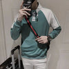 Stylish Stand Collar Letter Print Sweatshirt for Men ATHLEXES