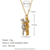 E.B.belle People Hug Pendant Necklace in Gold ATHLEXES