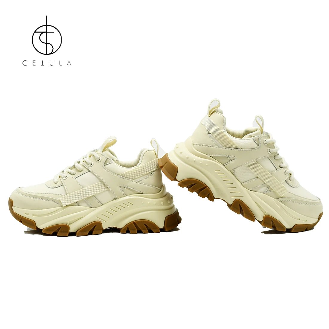 Cetula 2021 New Degisn Chunky Four Season  Sneaker Daddy Platform Lace-Up Casual Shoes ATHLEXES