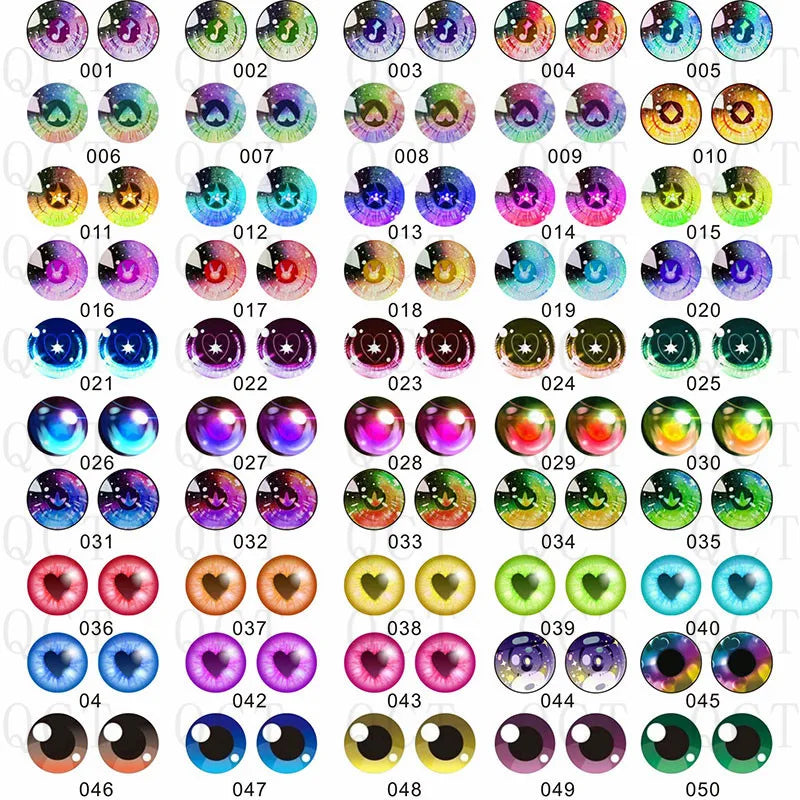 Dazzling Dragon Cat Eye Glass Cabochons - 50Pcs Set ATHLEXES