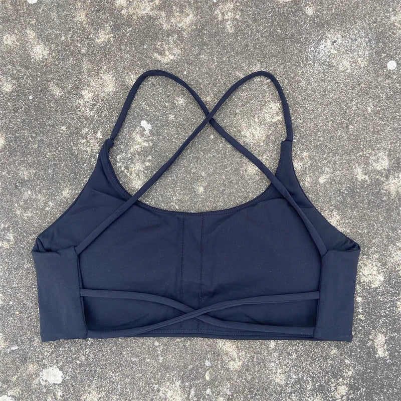 ChicFit Women's Yoga Sports Bra with Cross Back Design ATHLEXES