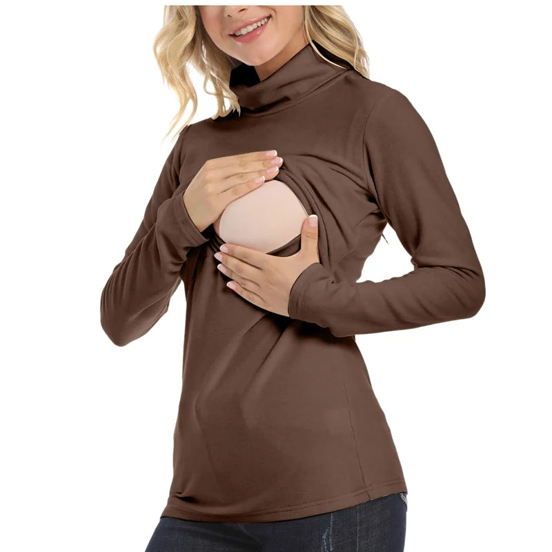 NurtureComfort Turtleneck Nursing Top ATHLEXES