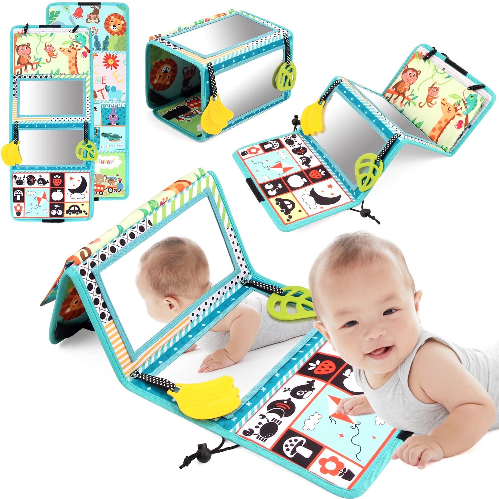 Interactive Baby Cloth Book with Mirror ATHLEXES