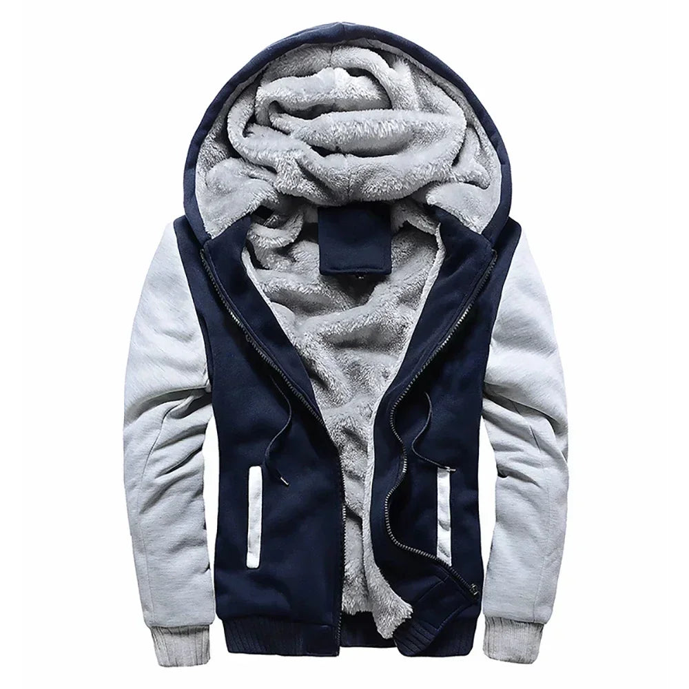 Men's Camouflage Fleece Zip Jacket for Winter Wear ATHLEXES
