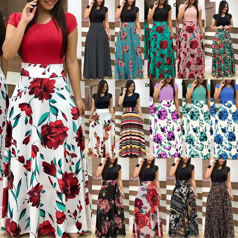 Boho Bliss Floral Maxi Dress for Summer ATHLEXES