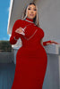 Elegant Slim Fit High Collar Winter Dress ATHLEXES