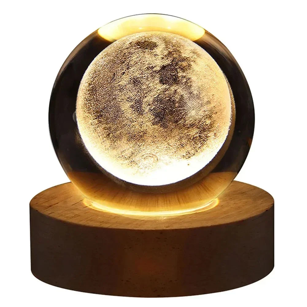 GalaxyGlow 3D Crystal Lamp Night Light ATHLEXES