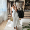 Chic White Backless Halter Dress for Summer Events ATHLEXES
