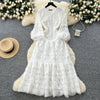 Chic French Lace Ruffle Dress for Women ATHLEXES
