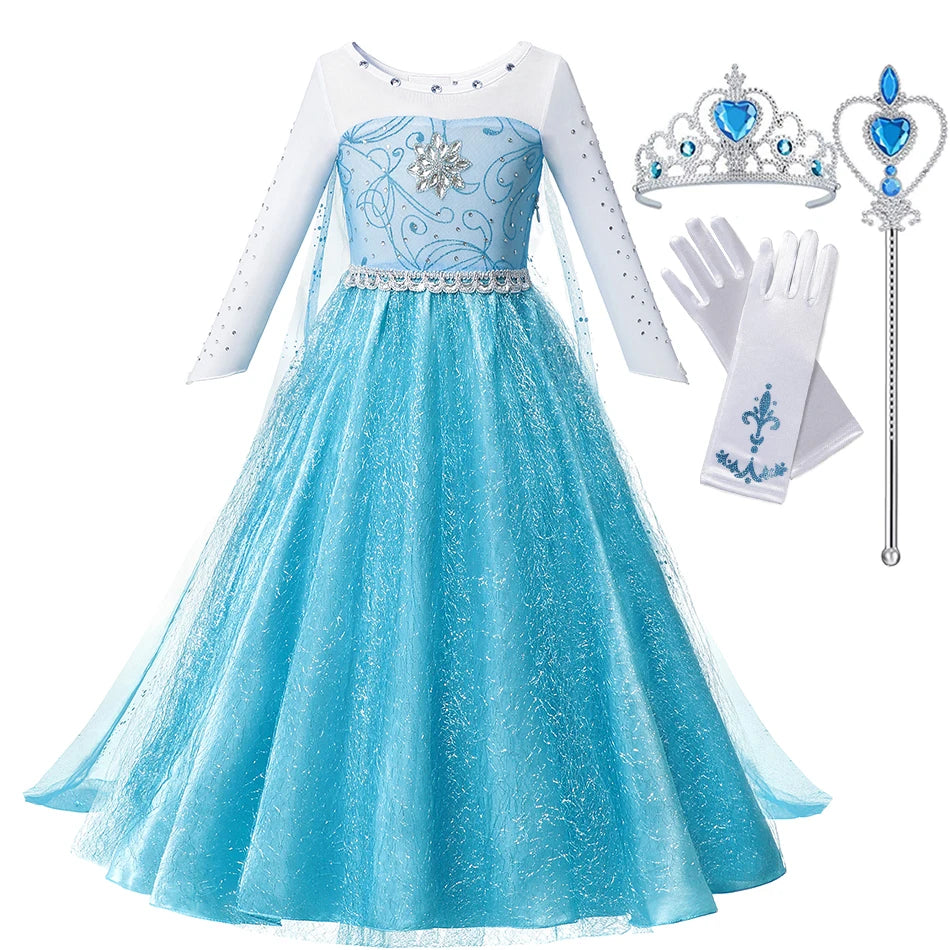Frozen Princess Elsa Anna Dress for Girls Ages 2-10 ATHLEXES