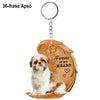 Heartfelt Dog Angel Pendant Keychain ATHLEXES