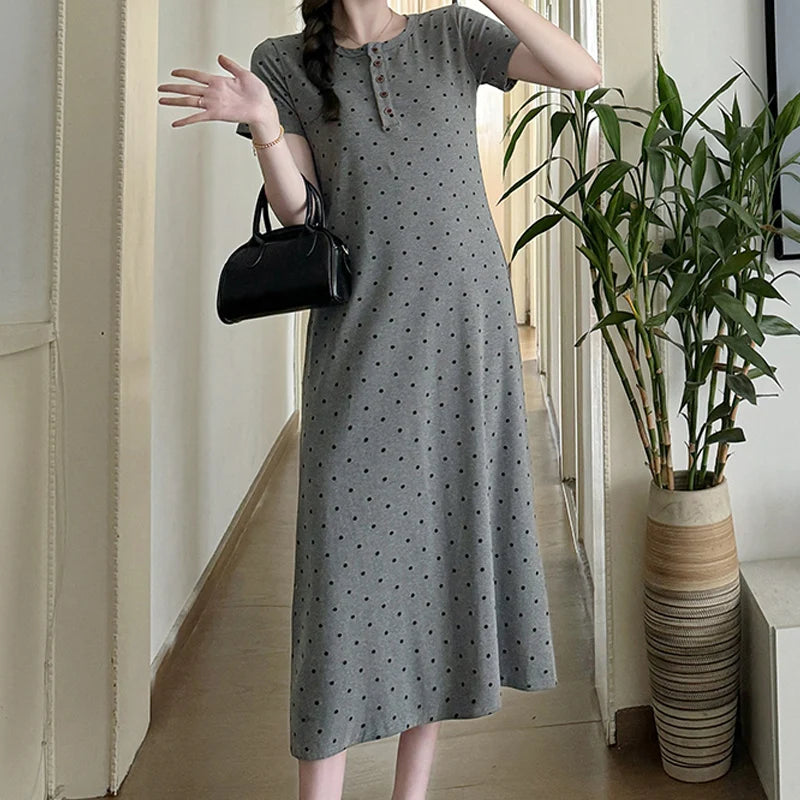 EVNISI Classic Polka Dot Maternity Dress ATHLEXES